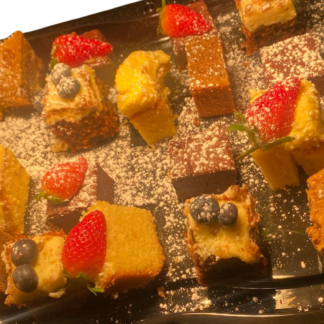 Mixed cake bites platter